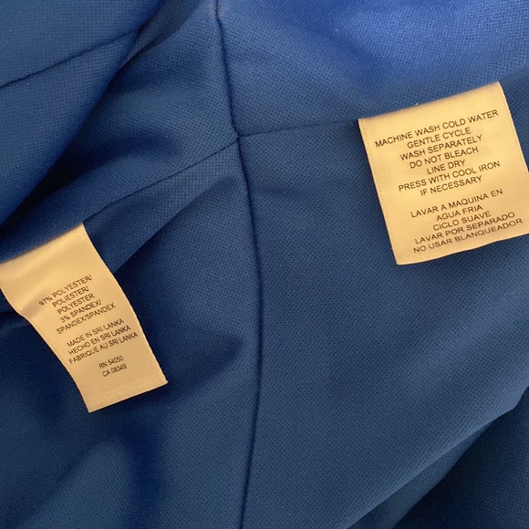 JONES WEAR Bright Blue Sheath Cocktail Dress Size 10 - Picture 5 of 6